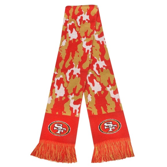 NEW NFL San Francisco 49ers CAMOUFLAGE Camo Knit Winter Scarf - Picture 1 of 1